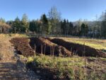 excavation of food forest swales